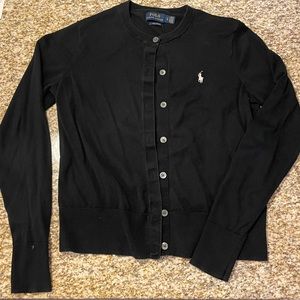 Black Ralph Lauren Pima cotton cardigan